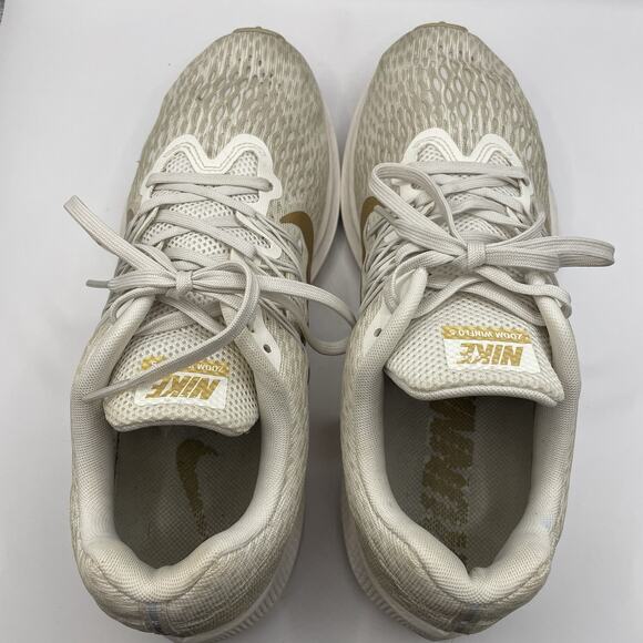 Nike Zoom Winflo 5 Women’s Running Shoes Size 9 AA7414-008 Cream / Gold - Picture 4 of 8